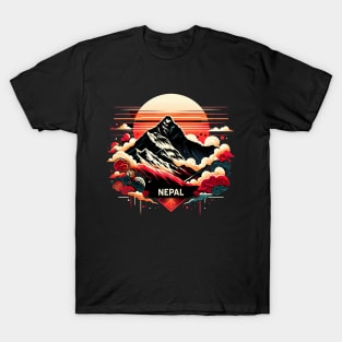 Mt. Everest Mountain Nepal Design T-Shirt